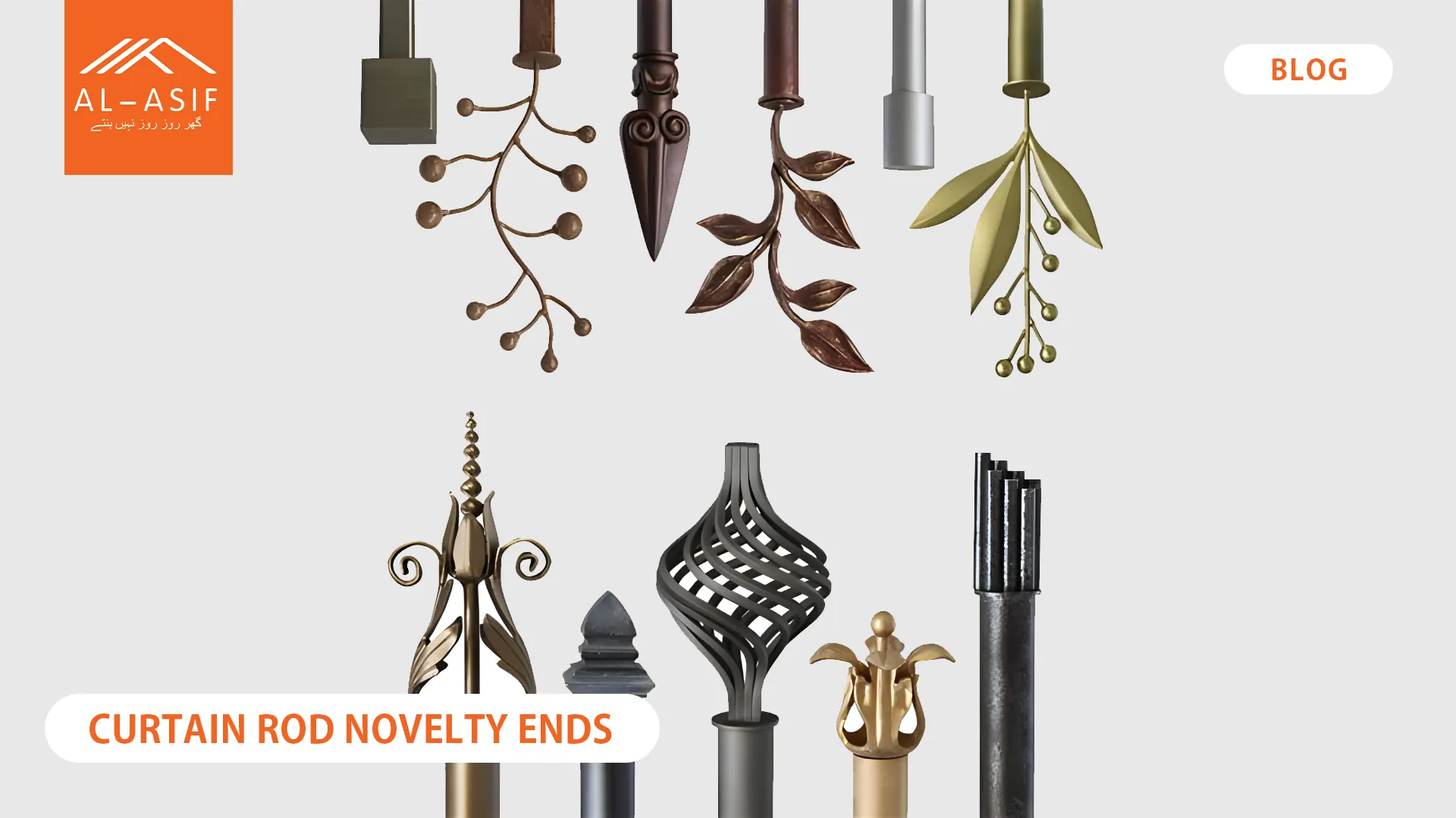 Novelty Curtain Rod Ends